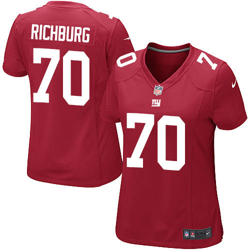 Women's Elite Weston Richburg Nike Jersey Red Alternate - #70 NFL New York Giants